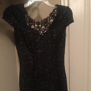 Mini black icy dress